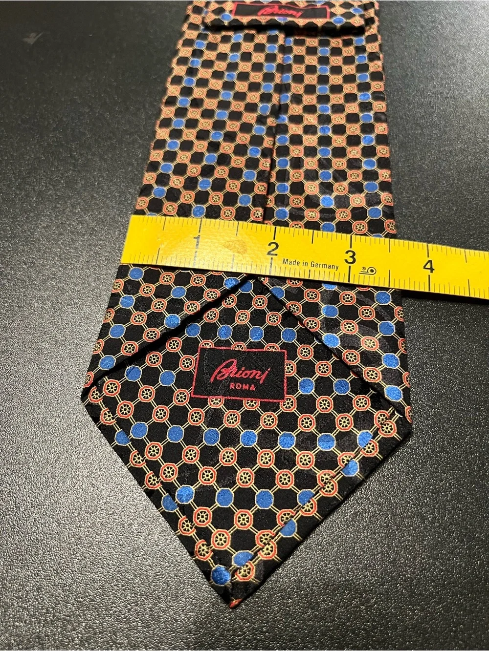 Brioni 100% Silk Geometric Tie 3.5” Width